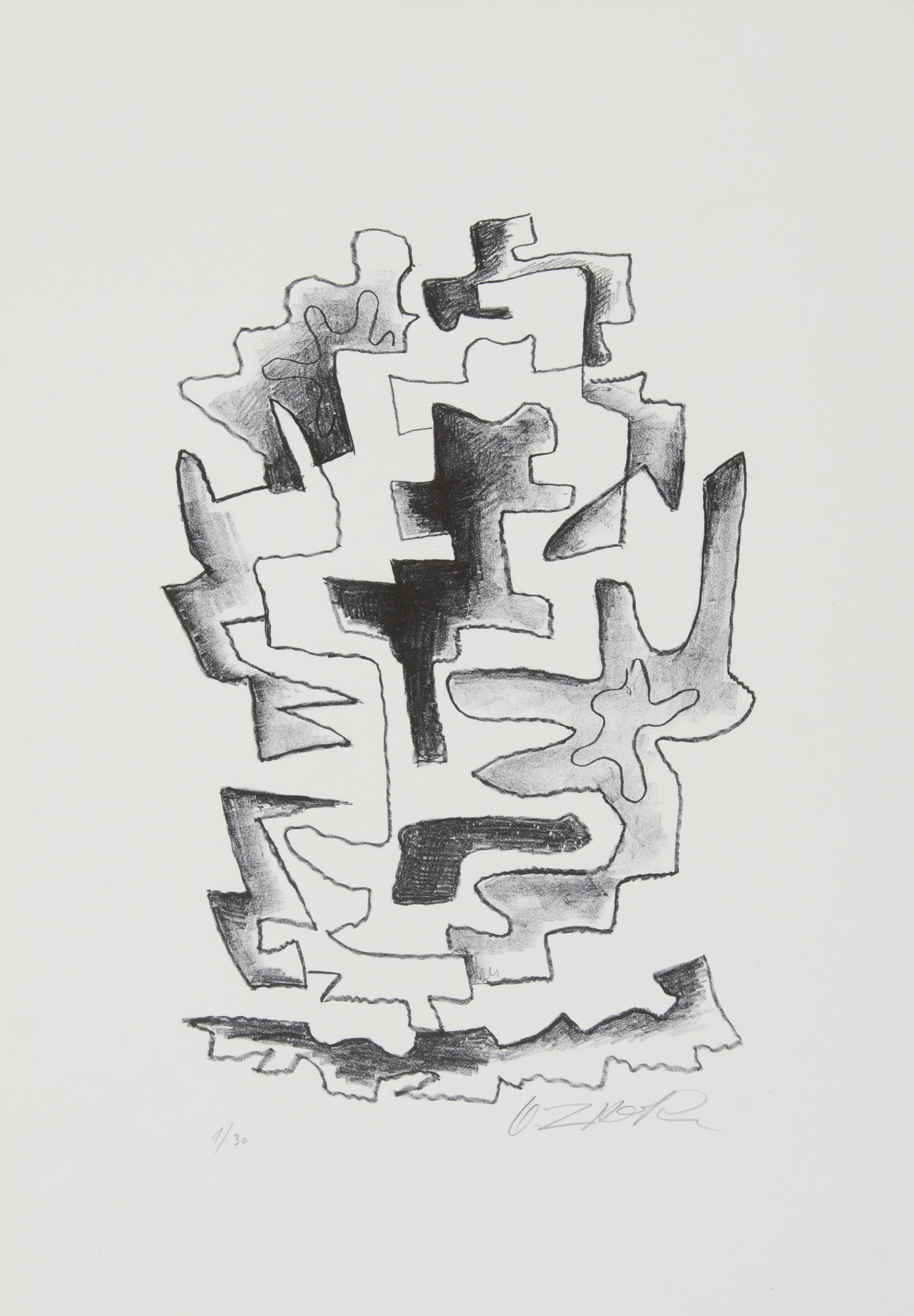 Ossip Zadkine, 2 sheets: L'inspire, 1961; Le noir souriant