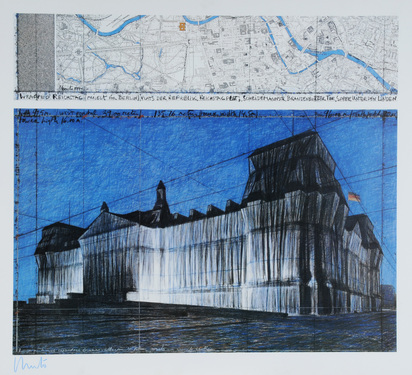 Wrapped Reichstag (Project for Berlin), Platz der Republik