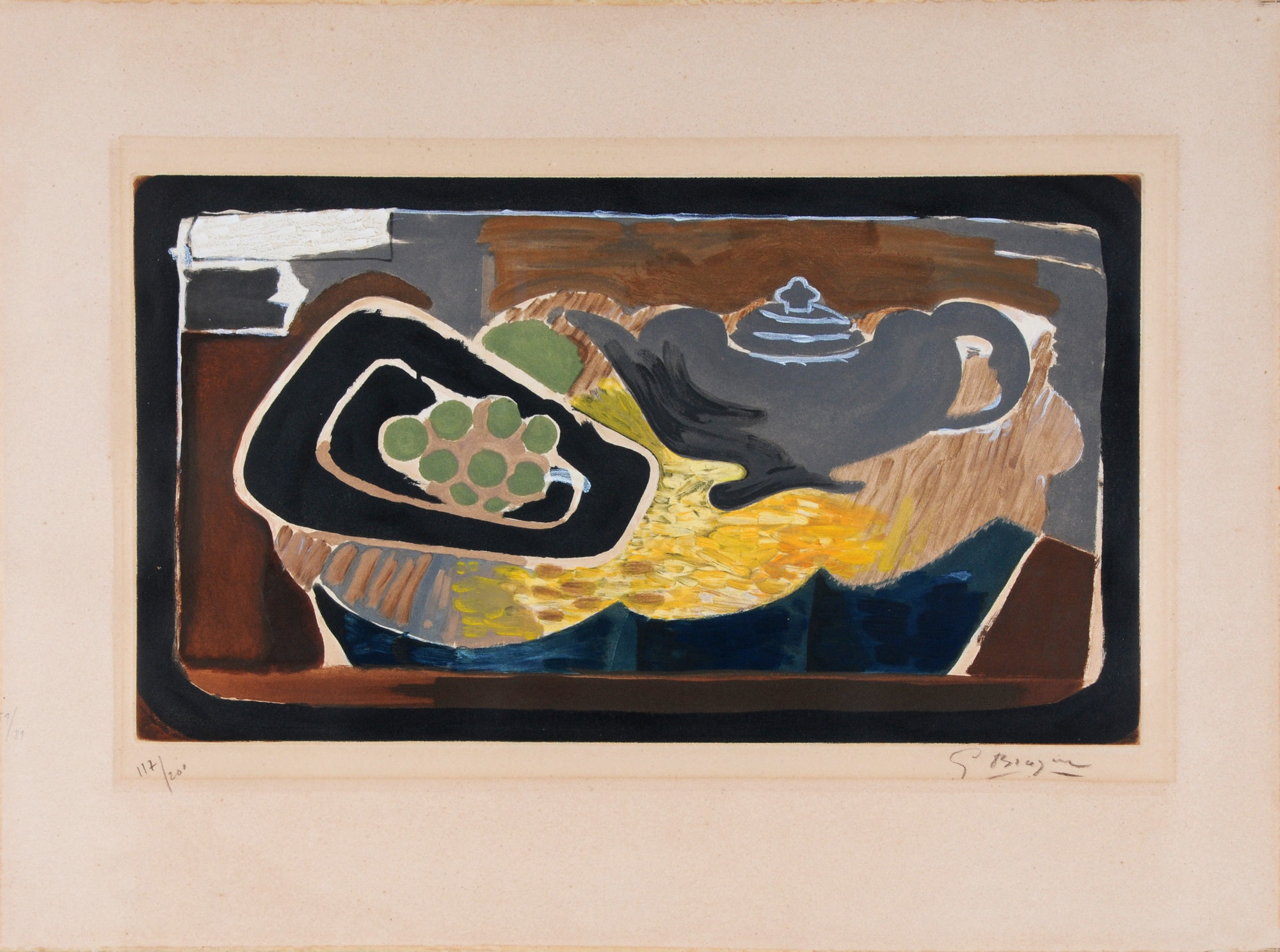 Georges Braque, after. La théière aux raisins