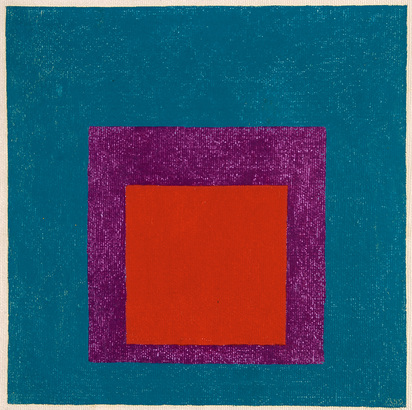 Study for Homage to the Square: Red and Violet in Blue