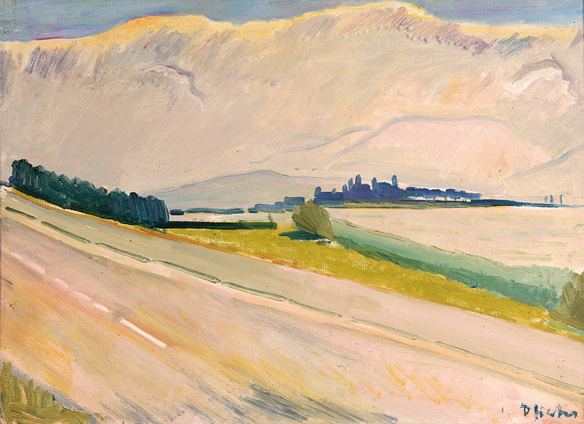 Albert Pfister, Bucht in Rapperswil mit Nebelwand
