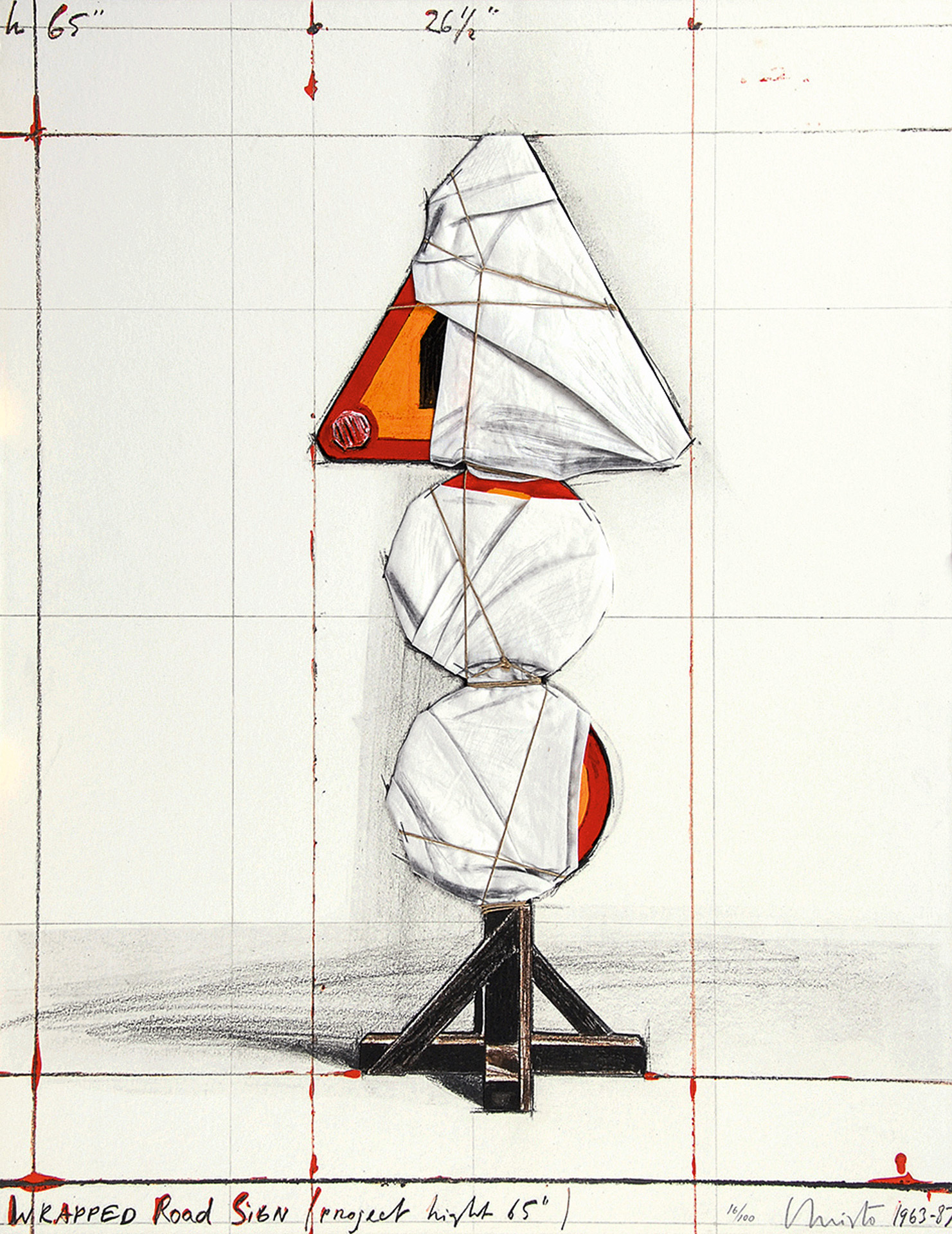 Christo, Wrapped Road Sign, Project Light 65