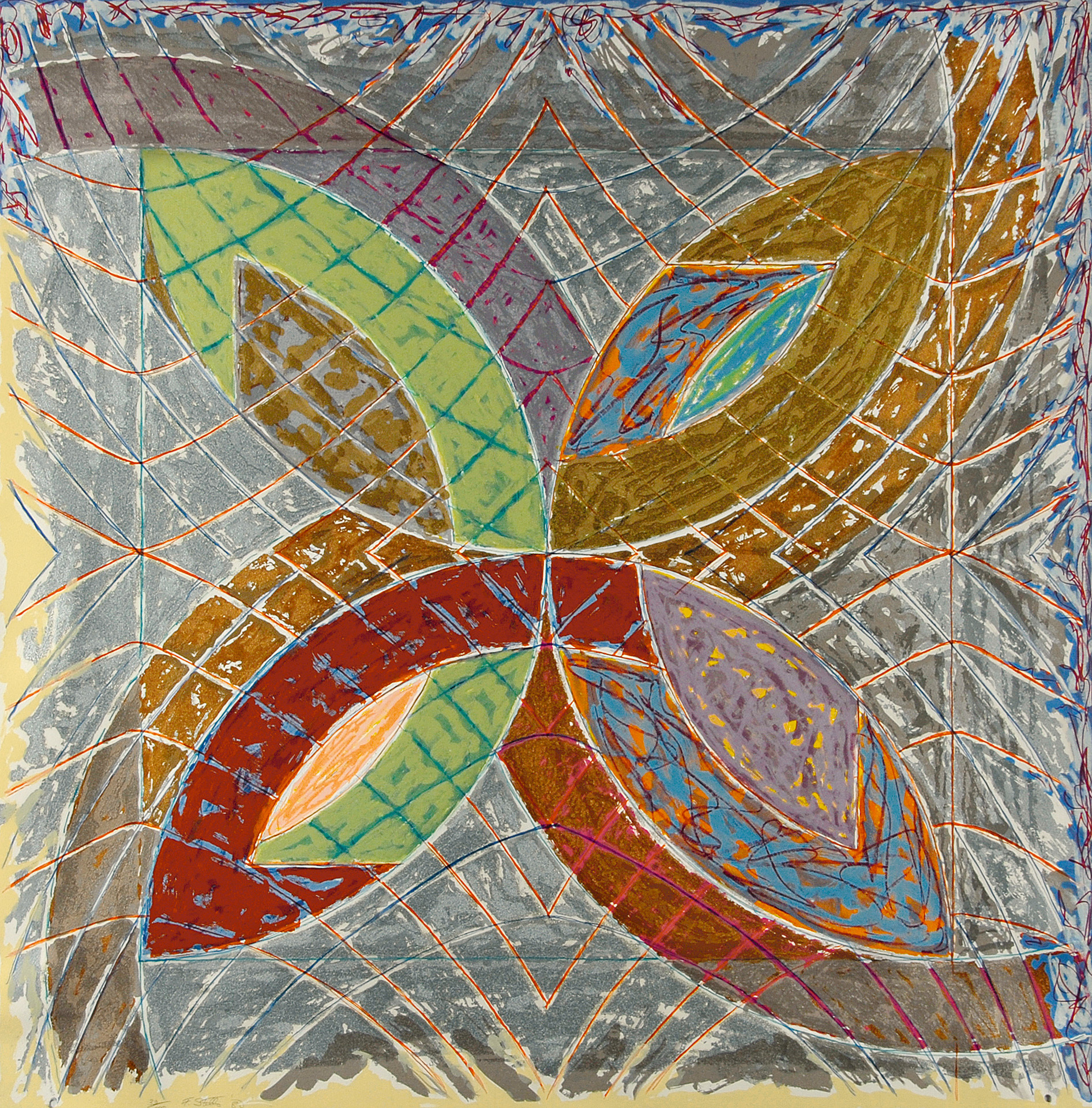 Frank Stella, Polar Co-Ordinates I, from "Polar Co-Ordinates for Ronnie Peterson"