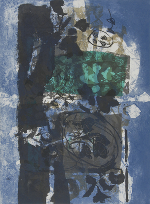 2 Blätter: Rouge et noir, 1969; Feuilles noires