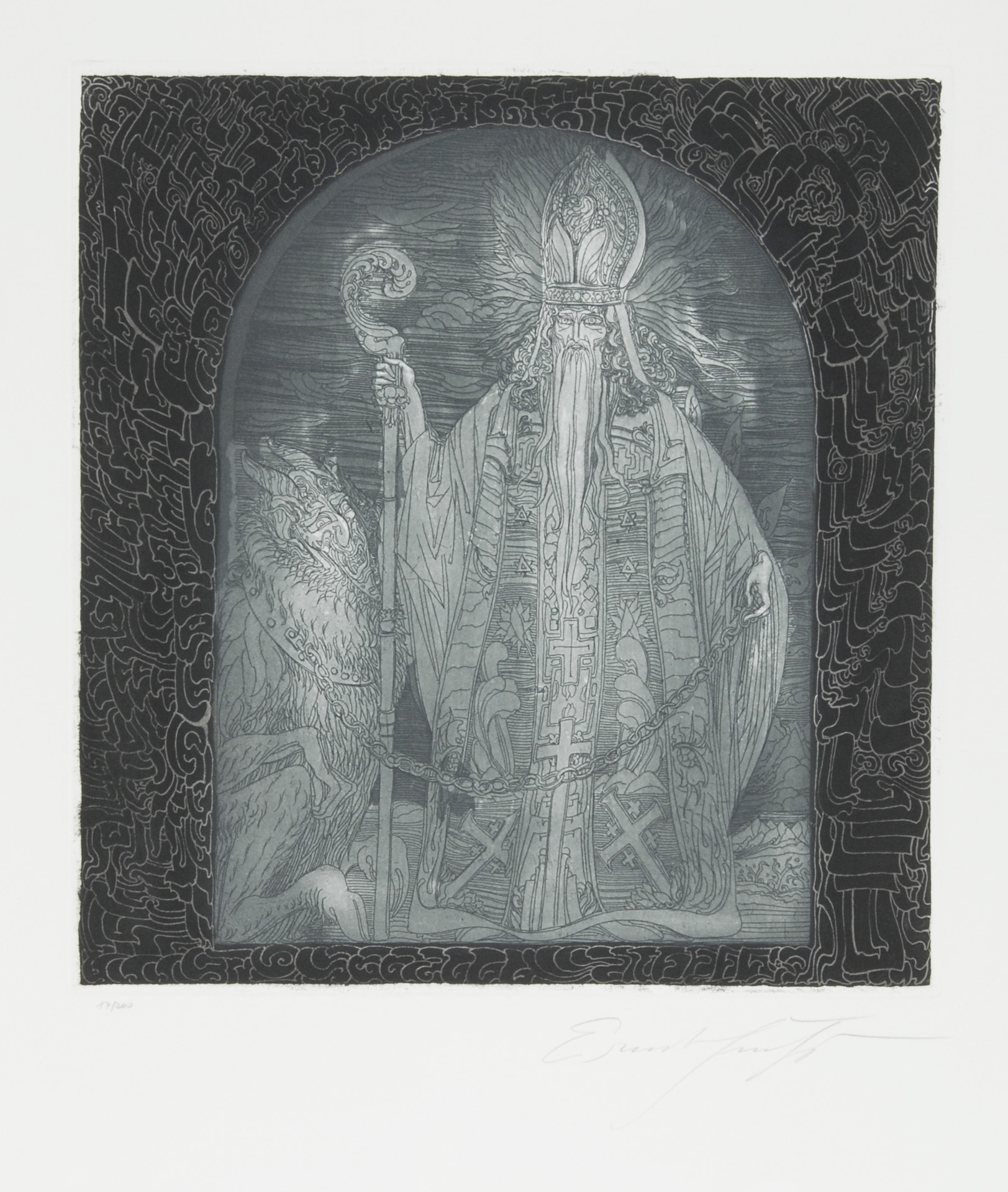 Ernst Fuchs, 4 sheets: Die Geburt der Venus, 1974; Frau, 1972; Nikolaus, 1970; Untitled