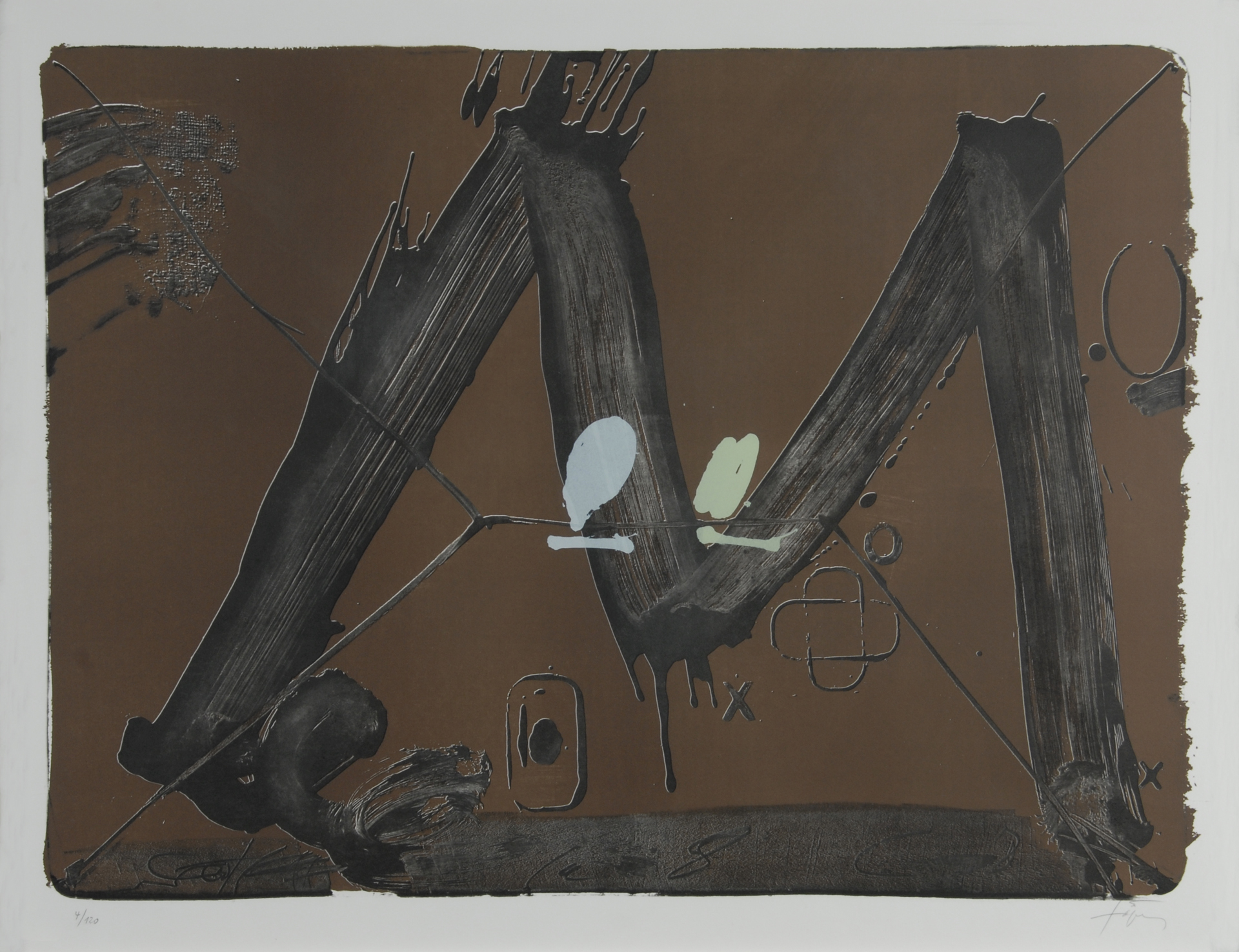 Antoni Tàpies, Grand M avec taches