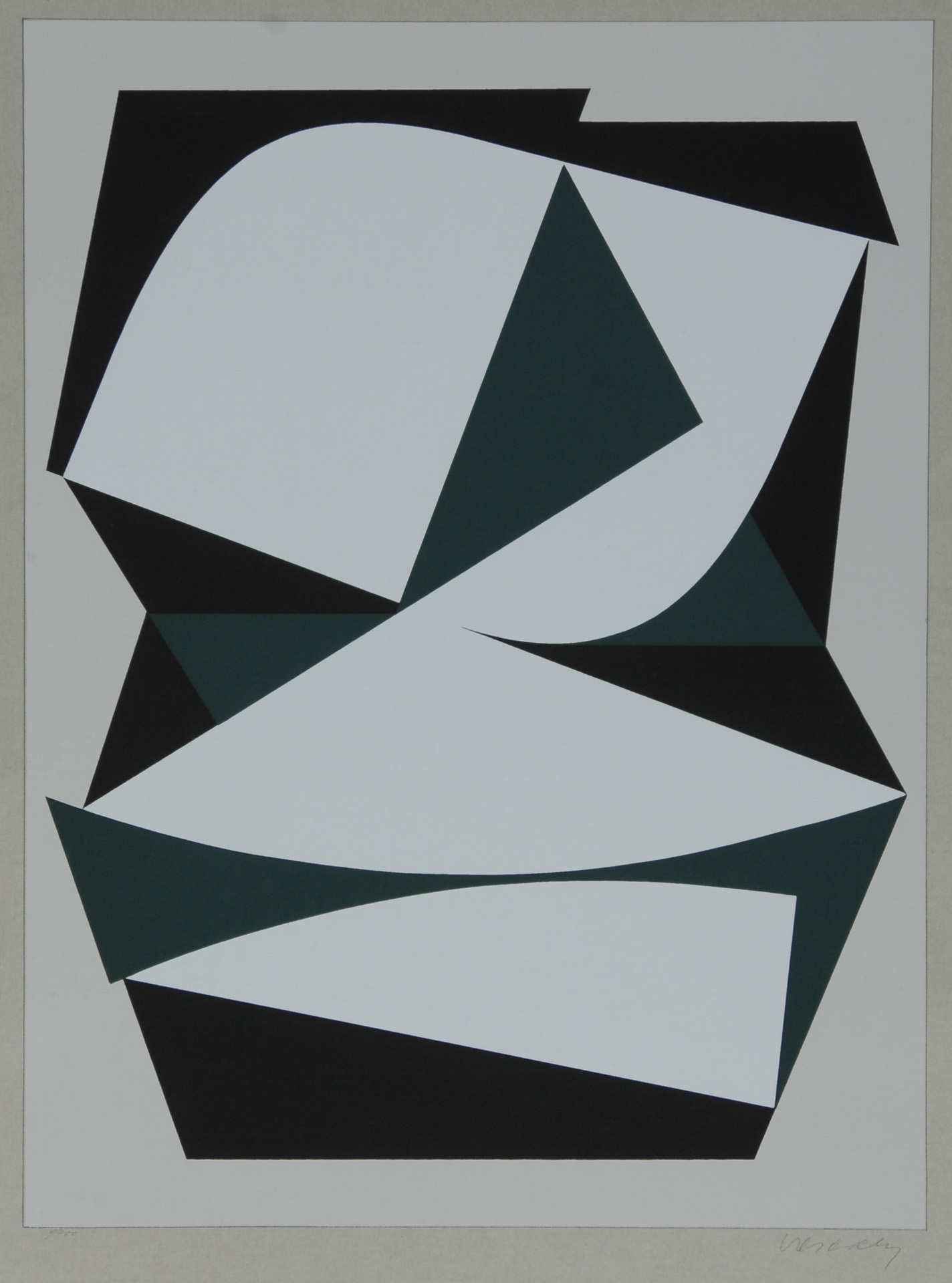 Victor Vasarely, 2 Blätter: Sans titre, aus "Cassou, Kassák, Vasarely"
