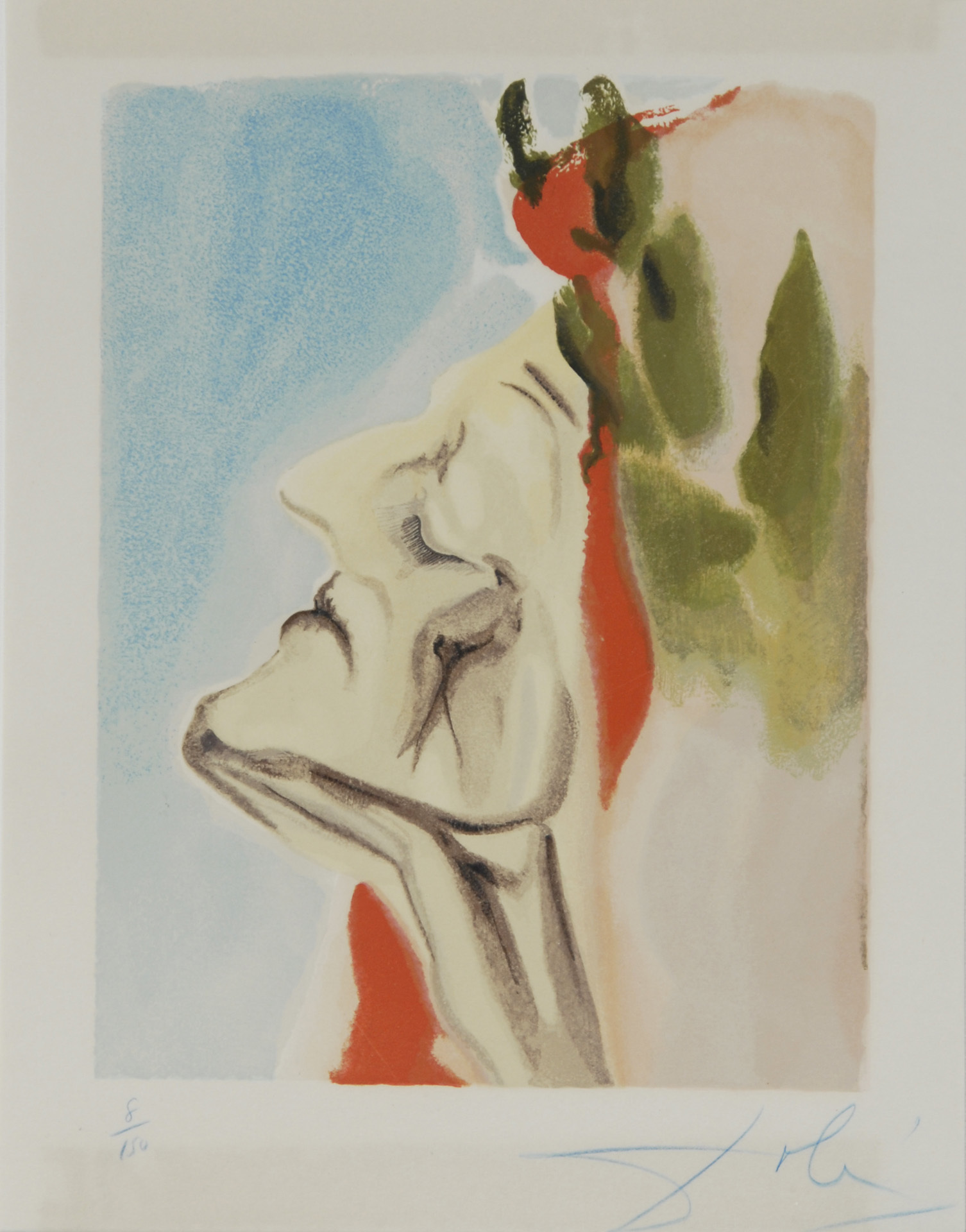 Salvador Dalí, Chant 7: Le nouveau doute de Dante, aus "Le Paradis", aus "La Divine Comédie"
