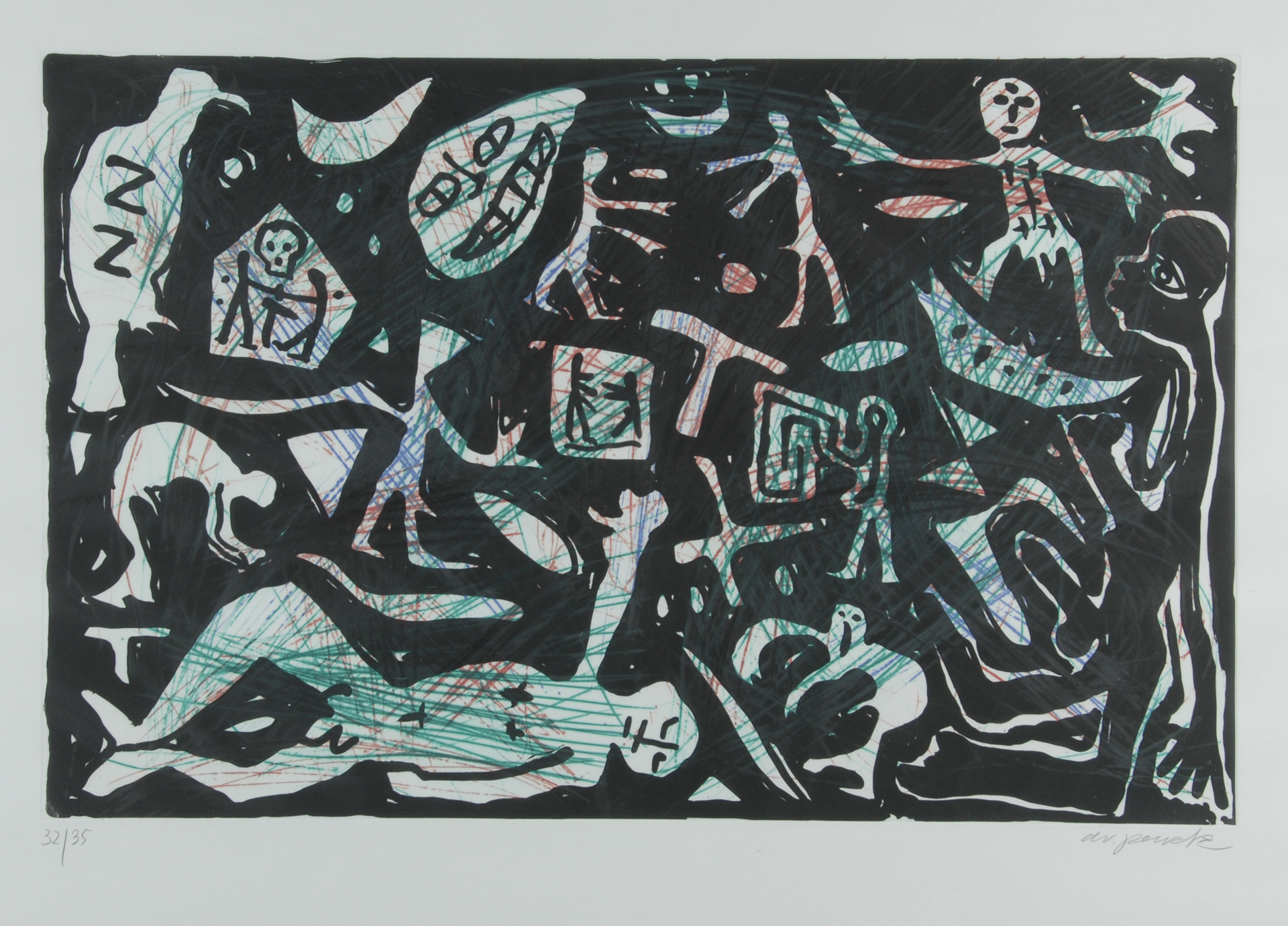 A.R. Penck, Loch in der Mauer