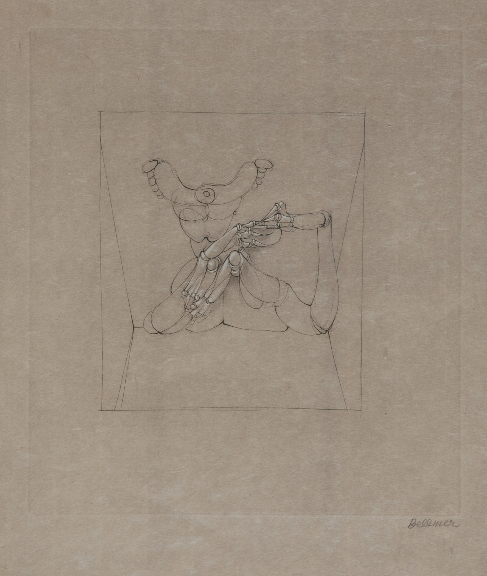 Hans Bellmer, Blatt, aus "Les marionettes"