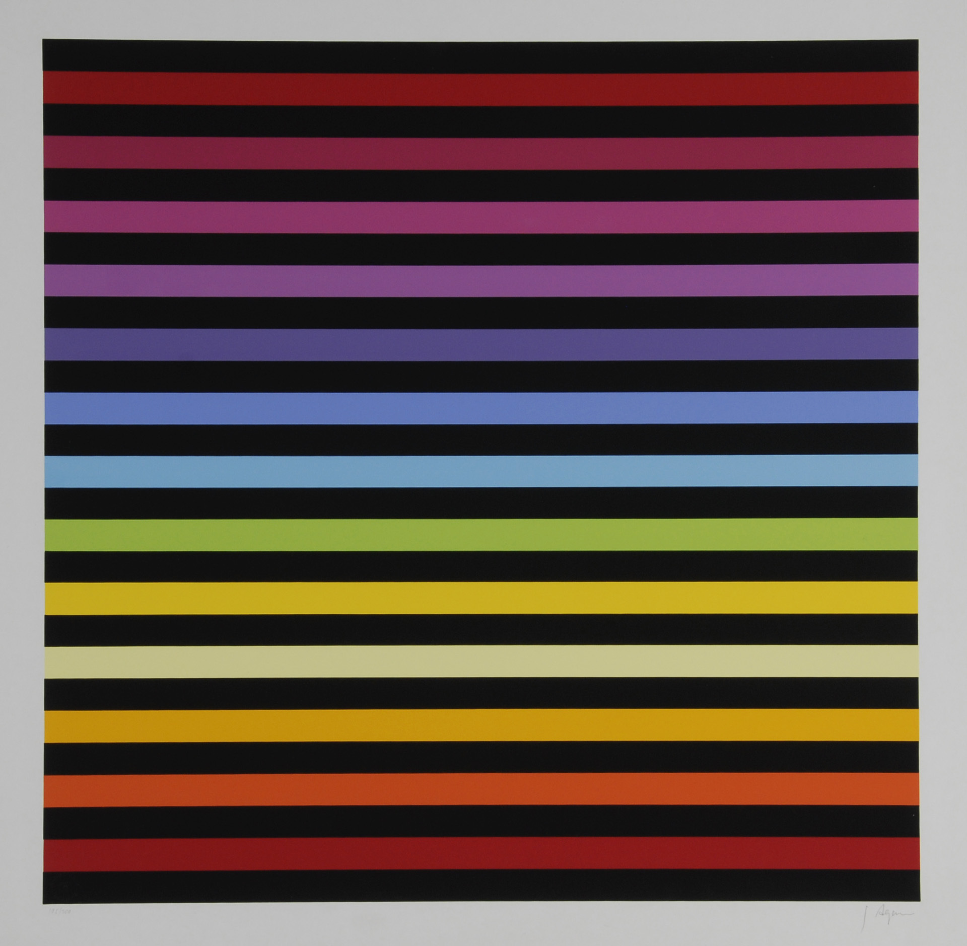Yaacov Agam, 2 Blätter aus "Solfege, Transformation, Fusion"