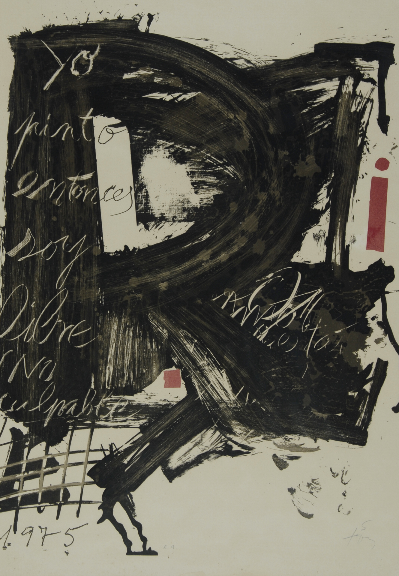 Antoni Tàpies, Sin título, aus "Poemas para mirar"