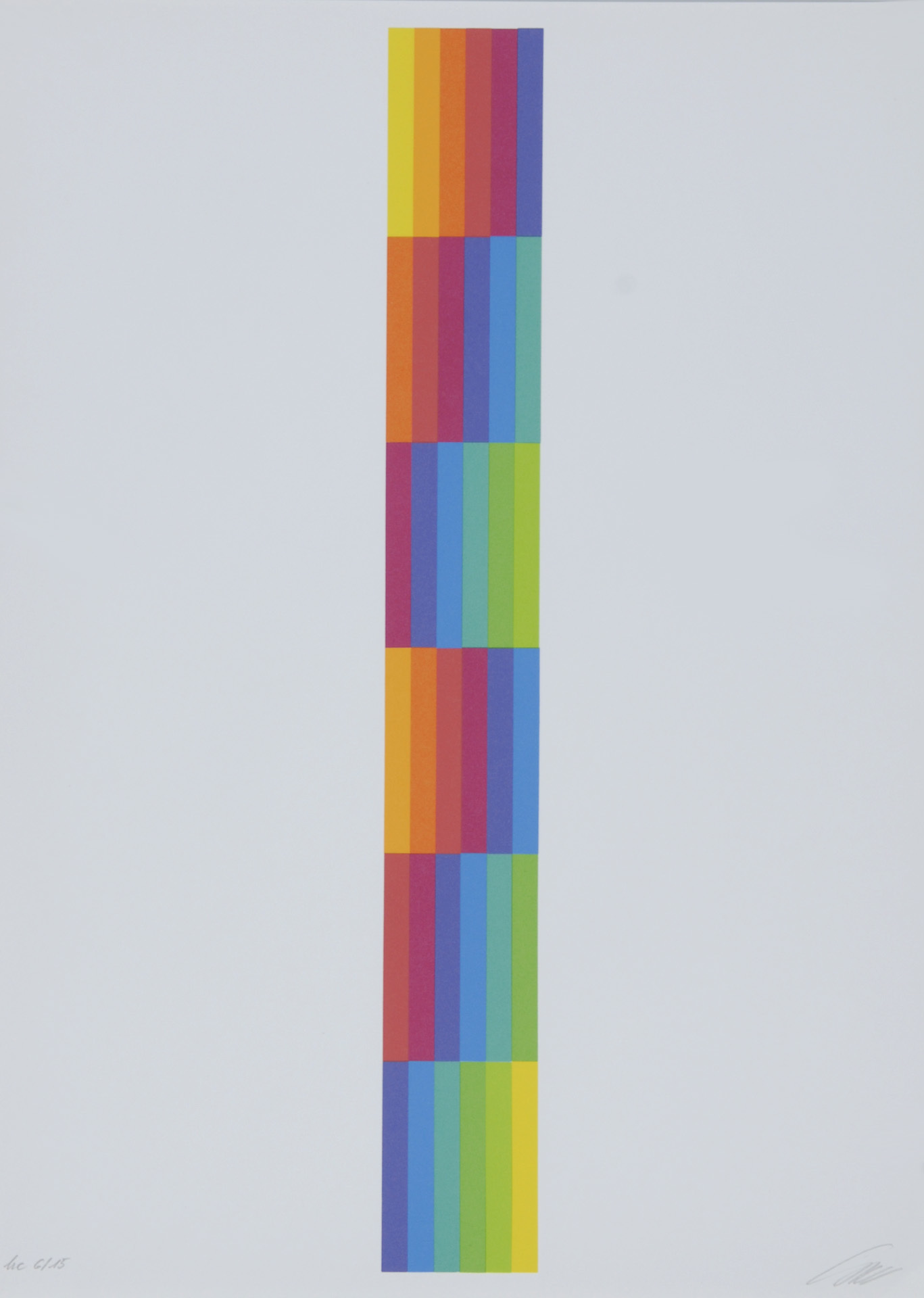 Richard Paul Lohse, Portfolio. Vier vertikale serielle Strukturen