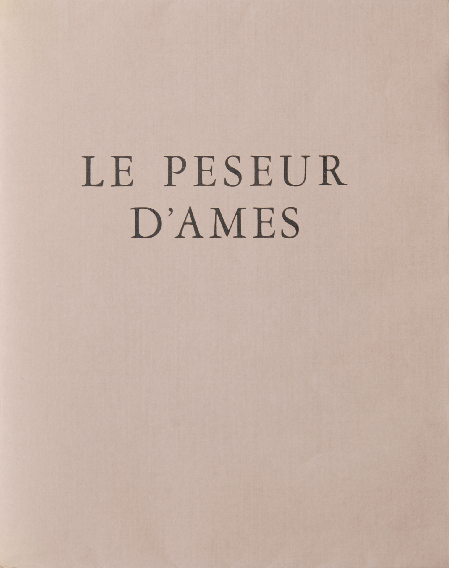 Francis Picabia, Buch. André Maurois. Le peseur d'ames