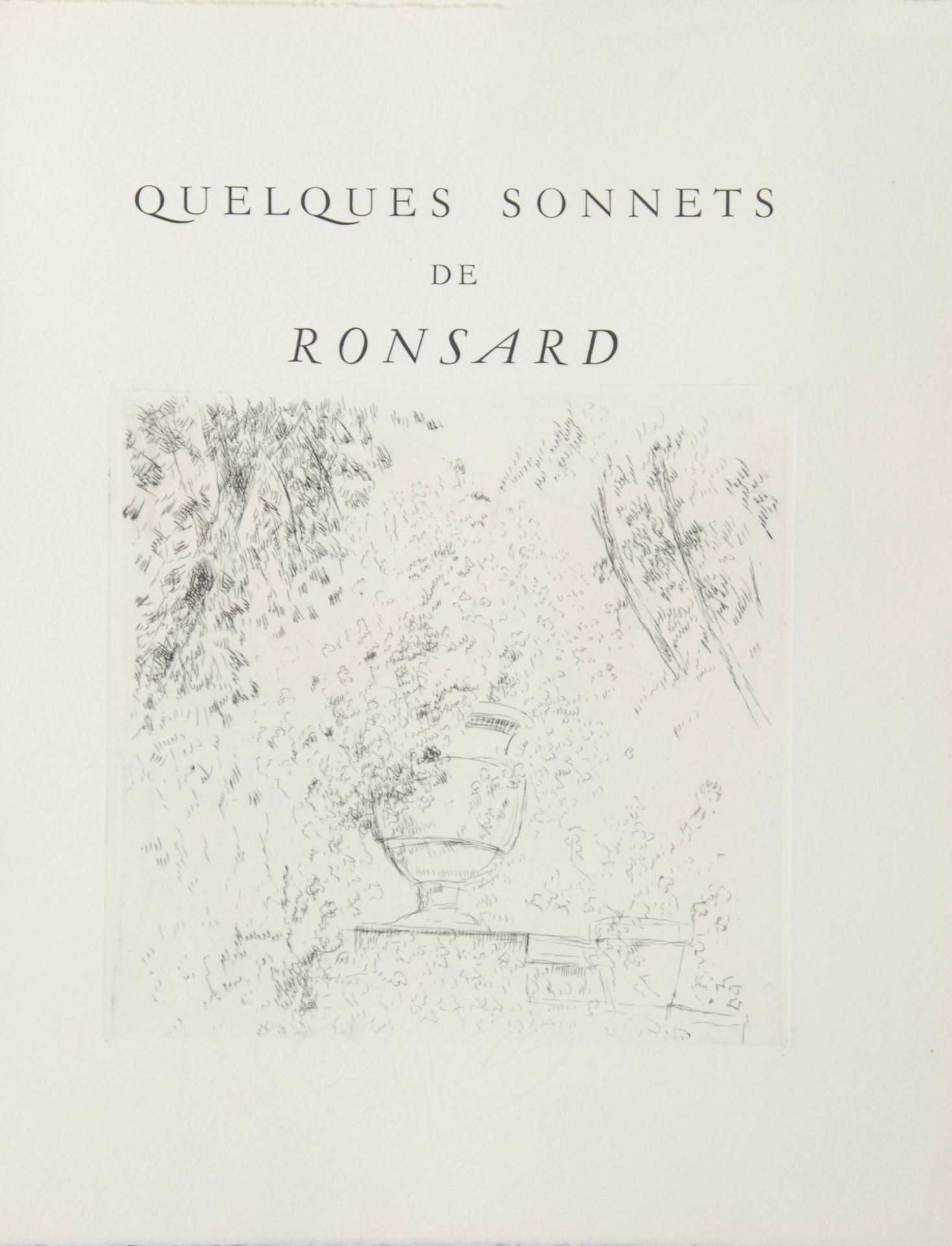 de Segonzac André Dunoyer, Mappe. Quelques Sonnets de Ronsard