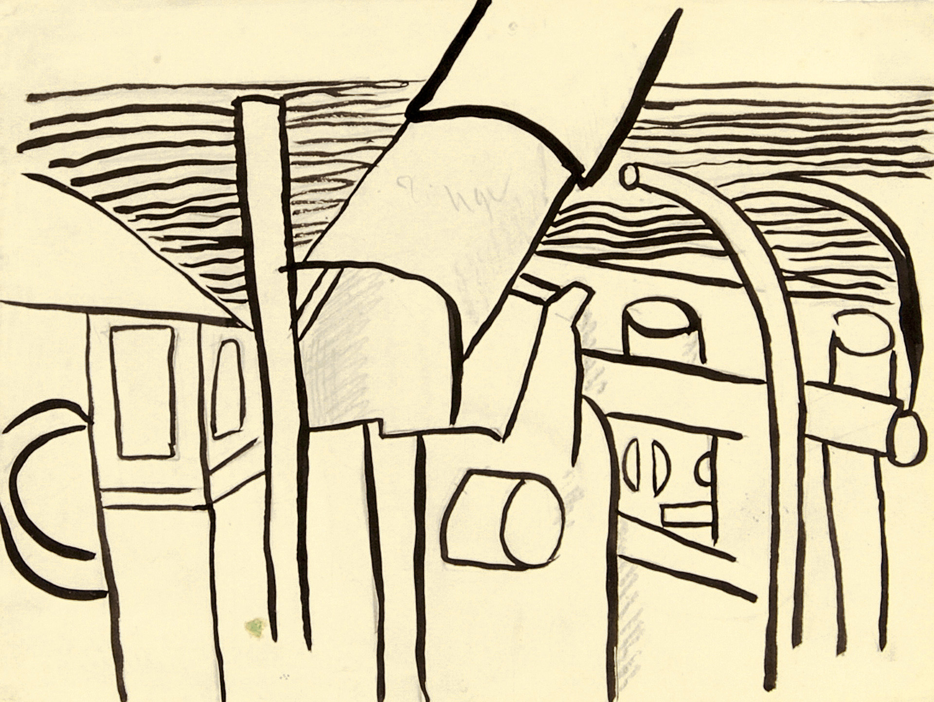 Fernand Léger, Étude pour le remorqueur, La ville