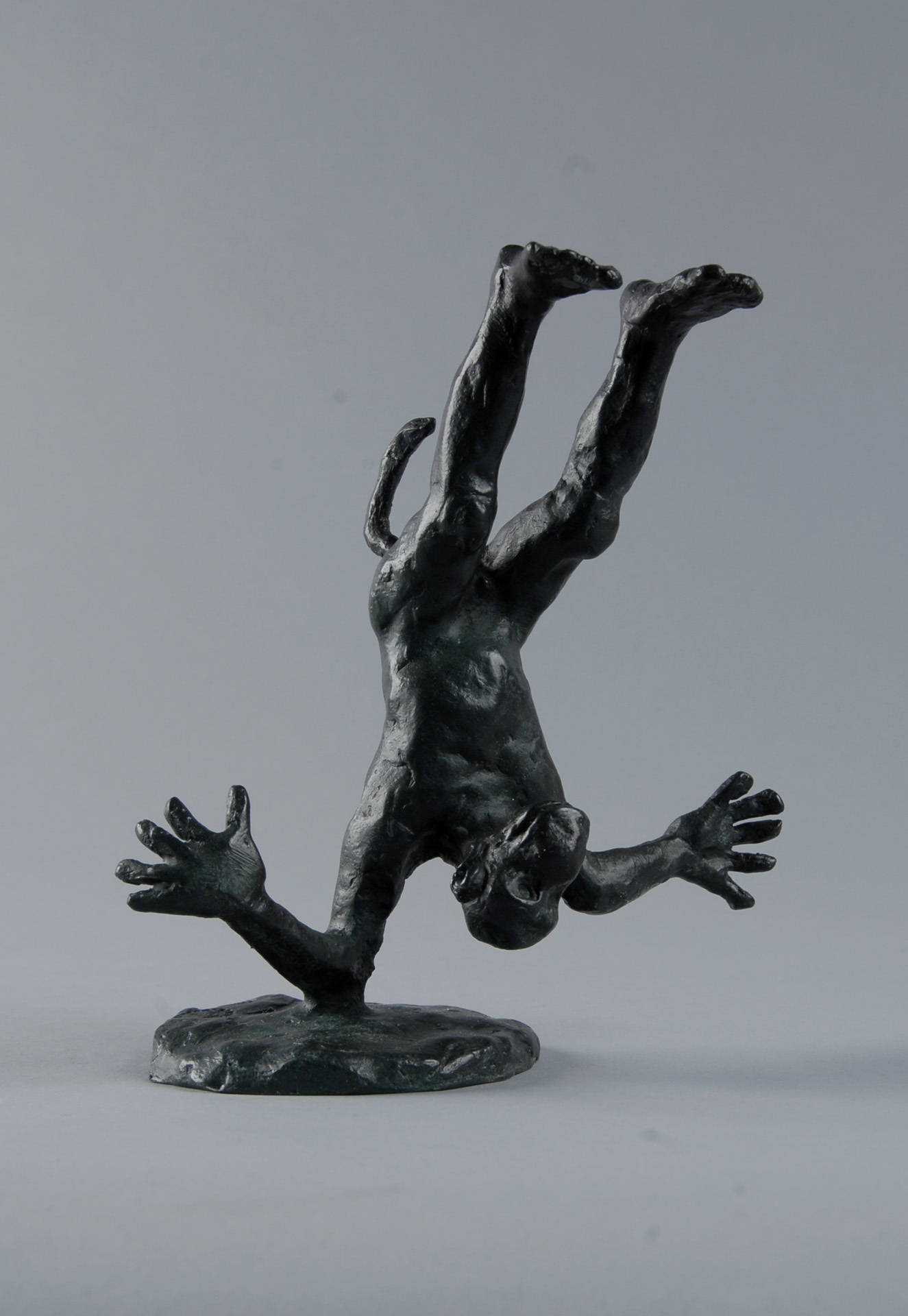 Jörg Immendorff, Untitled (Monkey Head Over Heal on One Elbow)