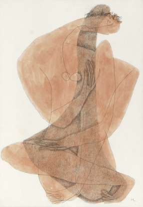 Femme accroupie