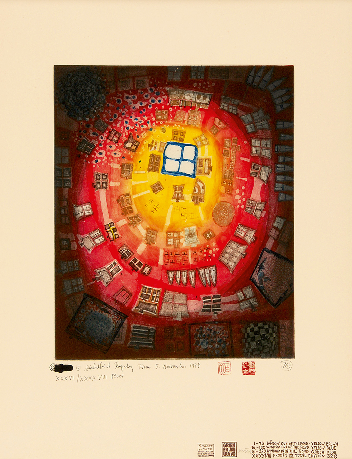 Friedensreich Hundertwasser, Window out of the pond - window into the pond