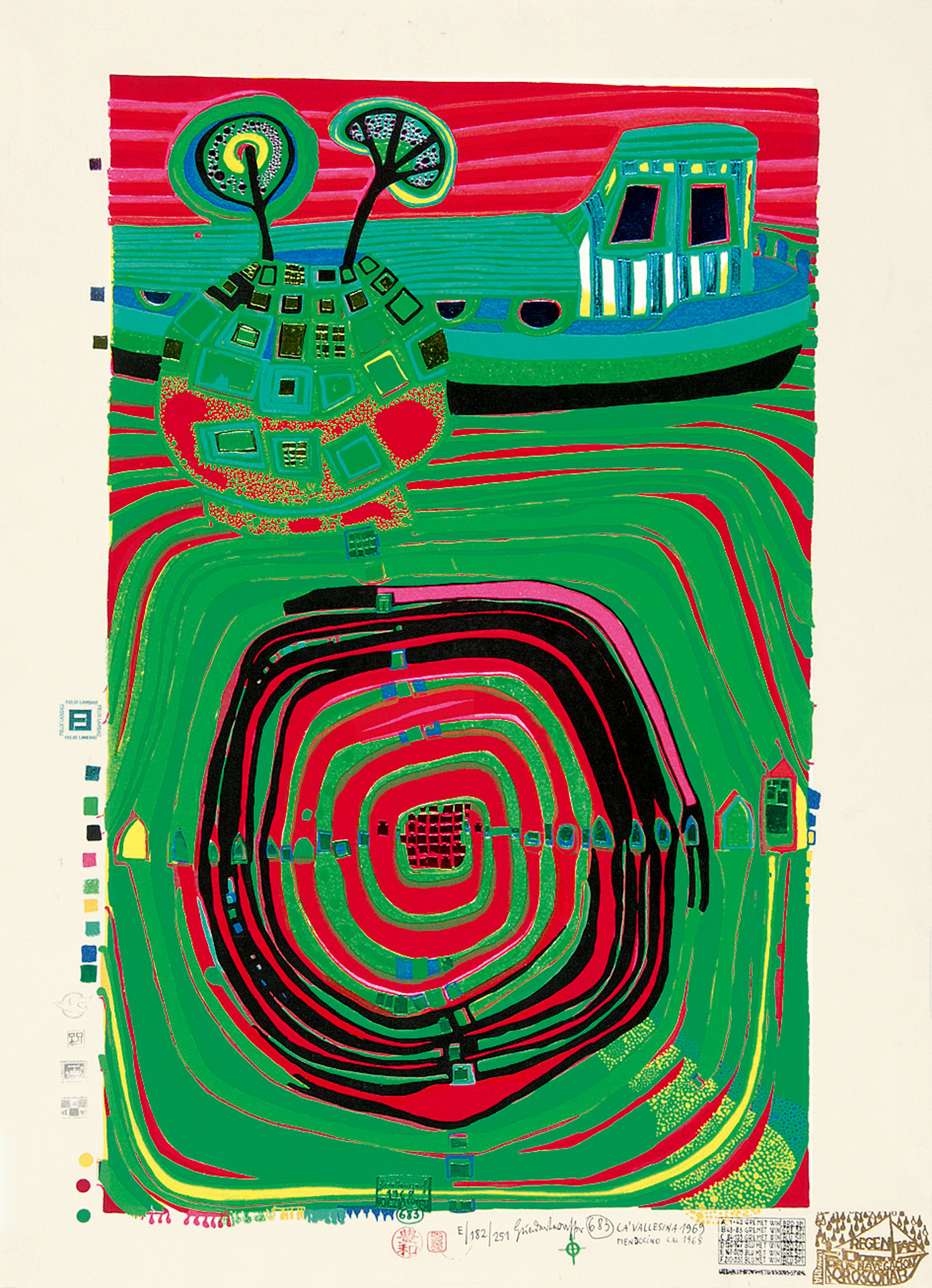 Friedensreich Hundertwasser, La Barca - Regentag