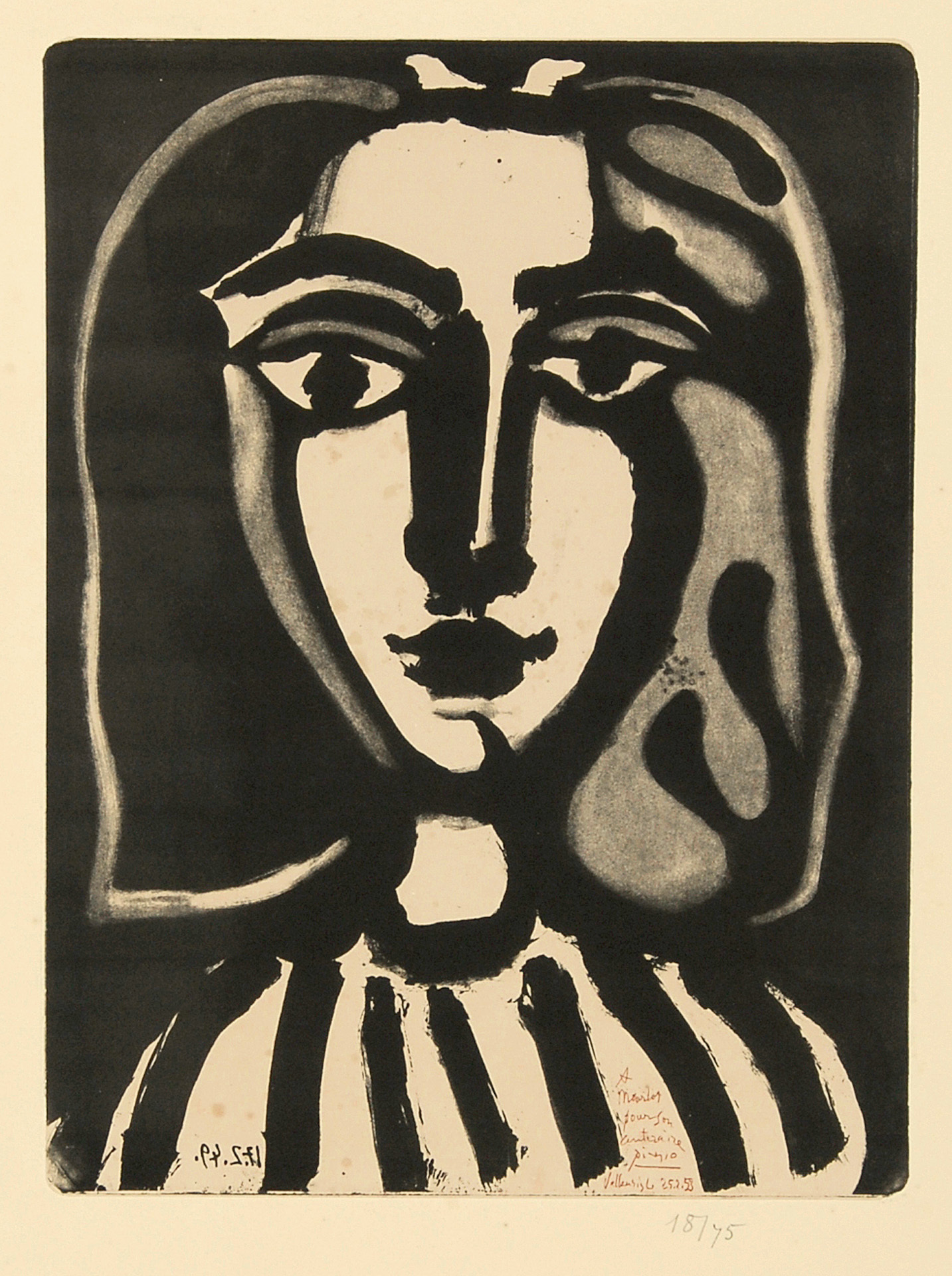 Pablo Picasso, Jeune femme, 1949, from "Lithographies pour le centenaire de l'imprimerie Mourlot",
