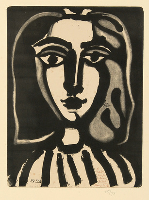 Jeune femme, 1949, aus "Lithographies pour le centenaire de l'imprimerie Mourlot",