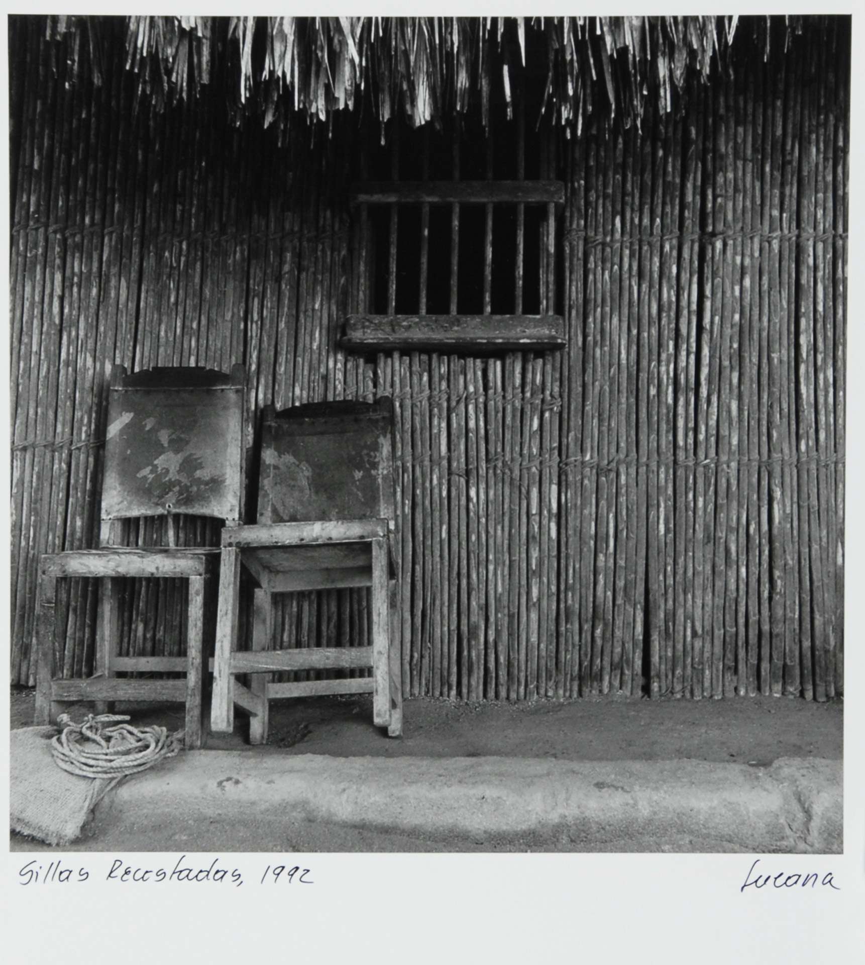 Lucana   (Ana Lucia Pérez Tobón), Sillas recostadas, from the series "Tolu"