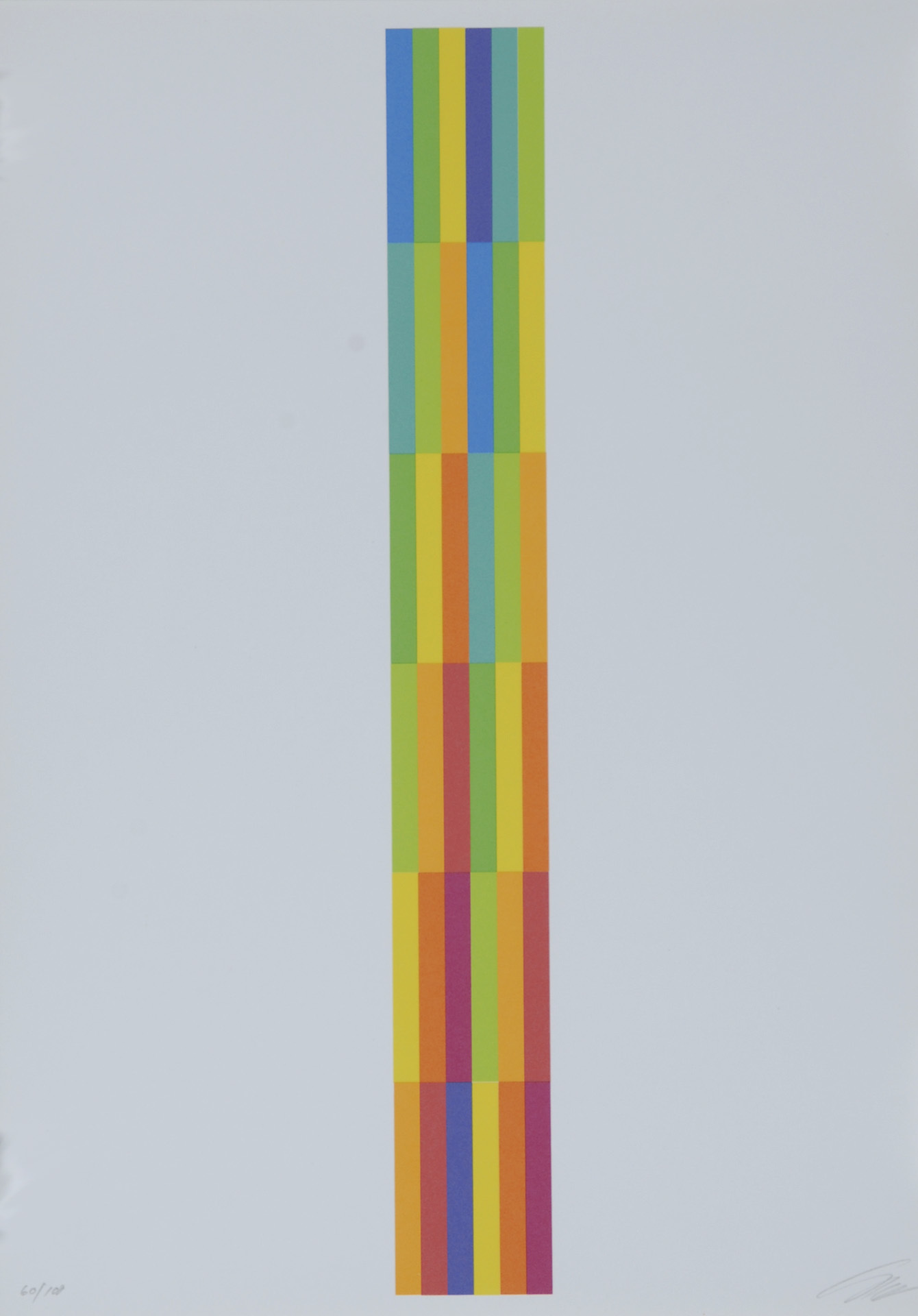 Richard Paul Lohse, Portfolio. Vier vertikale serielle Strukturen
