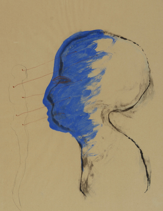 Blauer Kopf