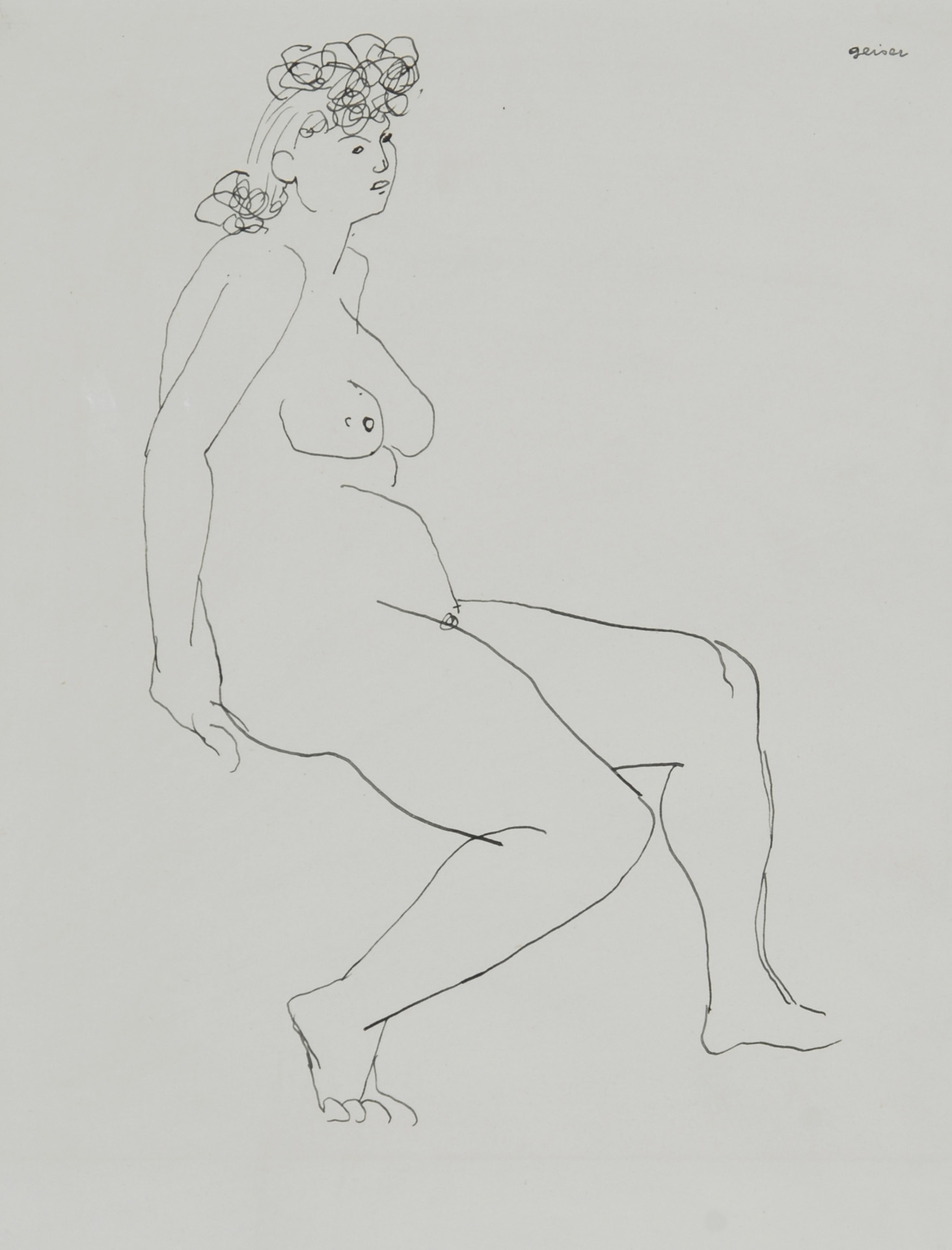 Karl Geiser, Sitzender weiblicher Akt