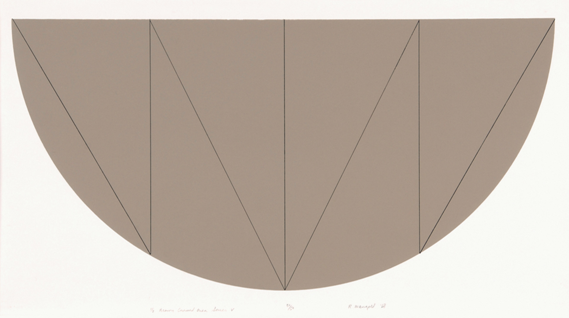 Robert Mangold, 1/2 Brown Curved Area Series V