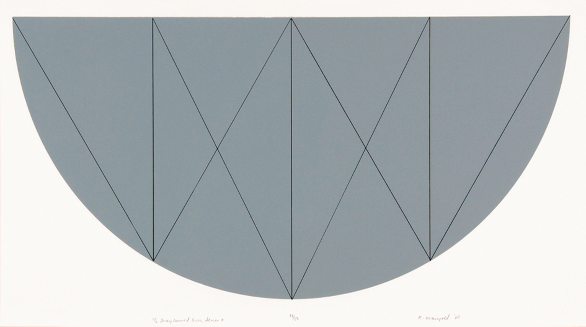 Robert Mangold, 1/2 Gray Curved Areas Series X