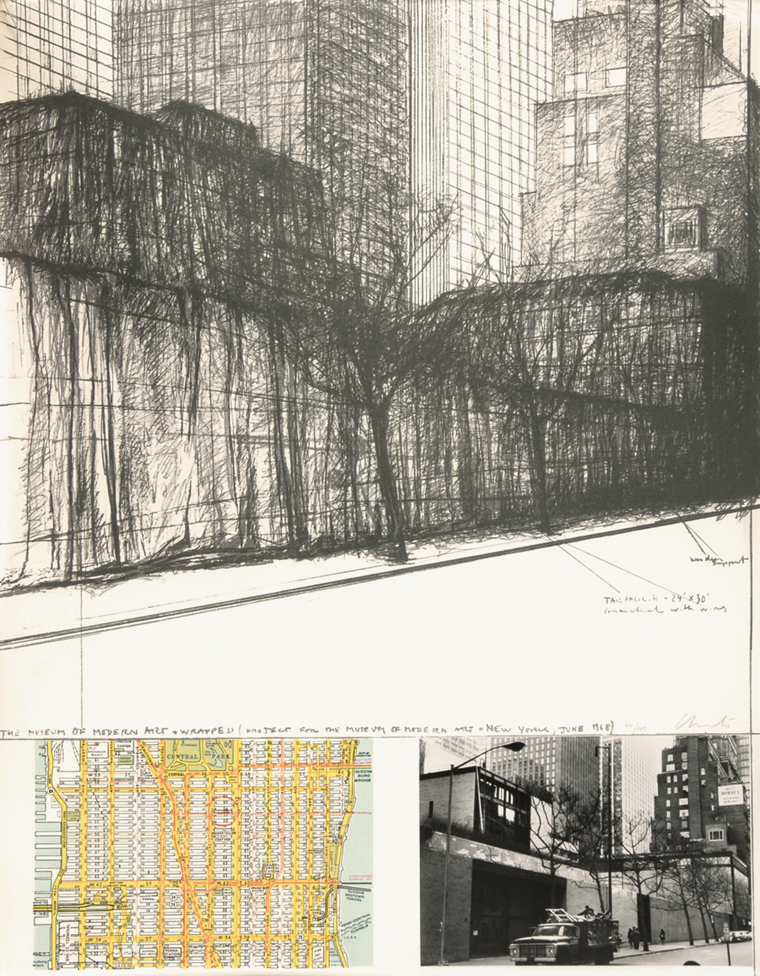 Christo, The Museum of Modern Art, Wrapped, Project for New York