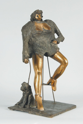 Dame mit Hund