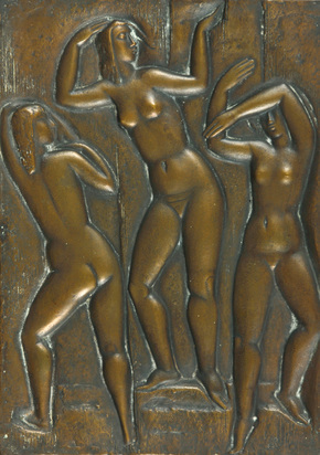 Three Naked Female Figures