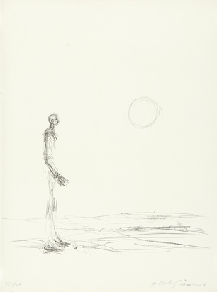 Homme debout et soleil, 1963, aus "Grafikmappe Hochschule St. Gallen"