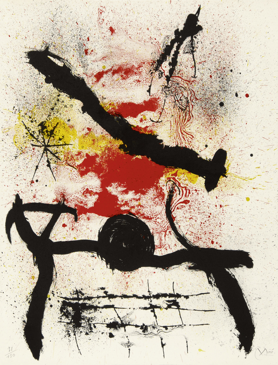 Joan Miró, Sheet from "Grafikmappe Hochschule St. Gallen"