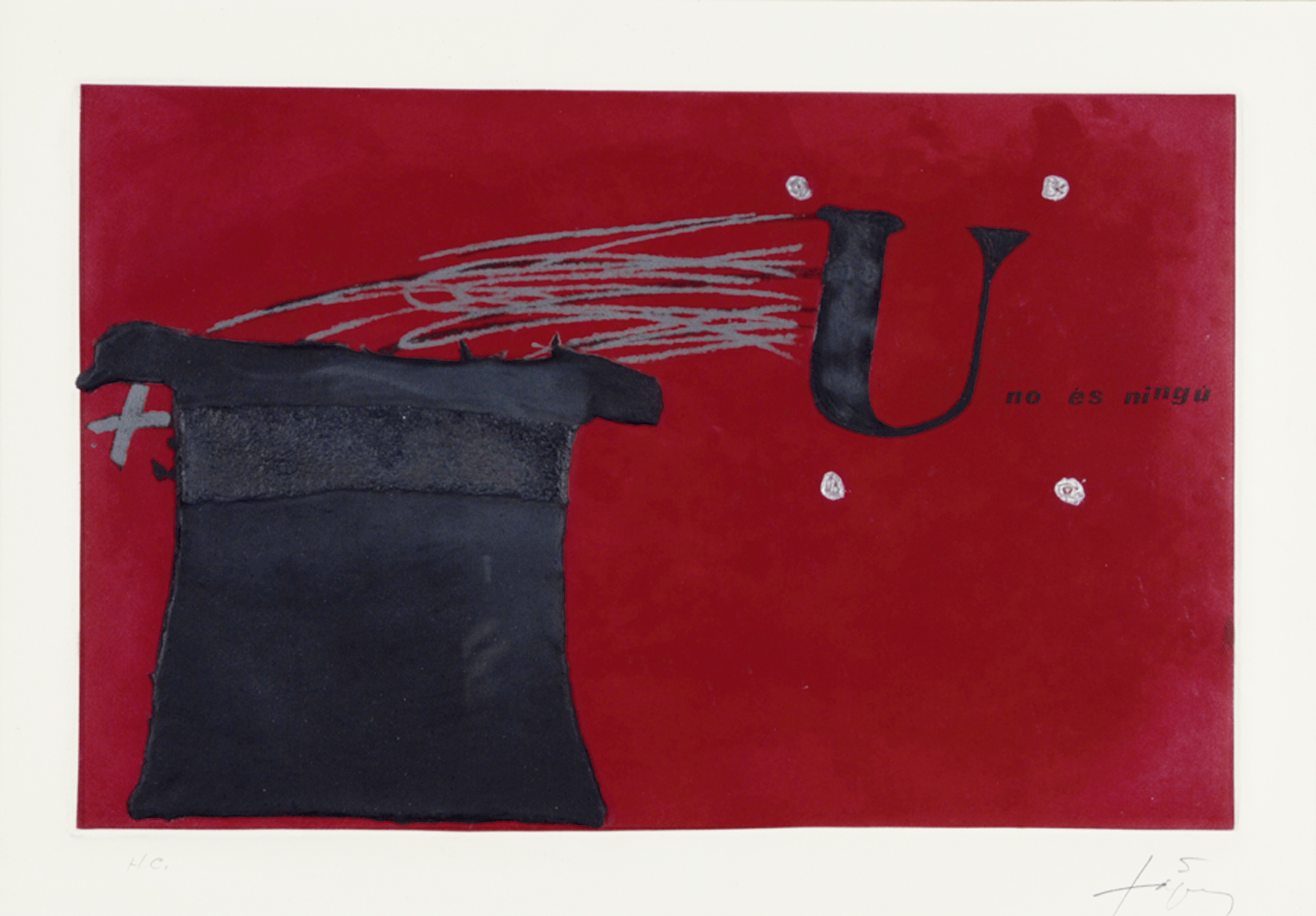 Antoni Tàpies, U no és ningú, aus "U no és ningú"