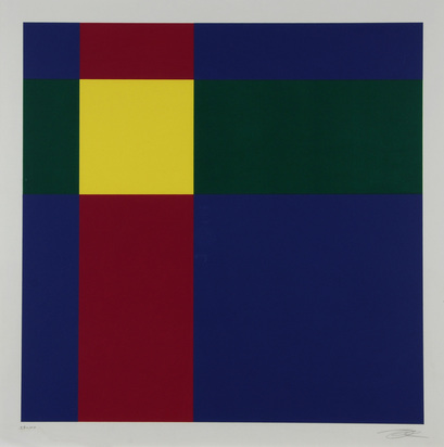 Diagonal von violett über gelb zu violett, aus "Art concret suisse"