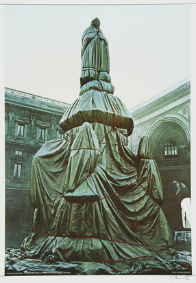 Wrapped Monument to Leonardo, Project for Piazza della Scala, Milan