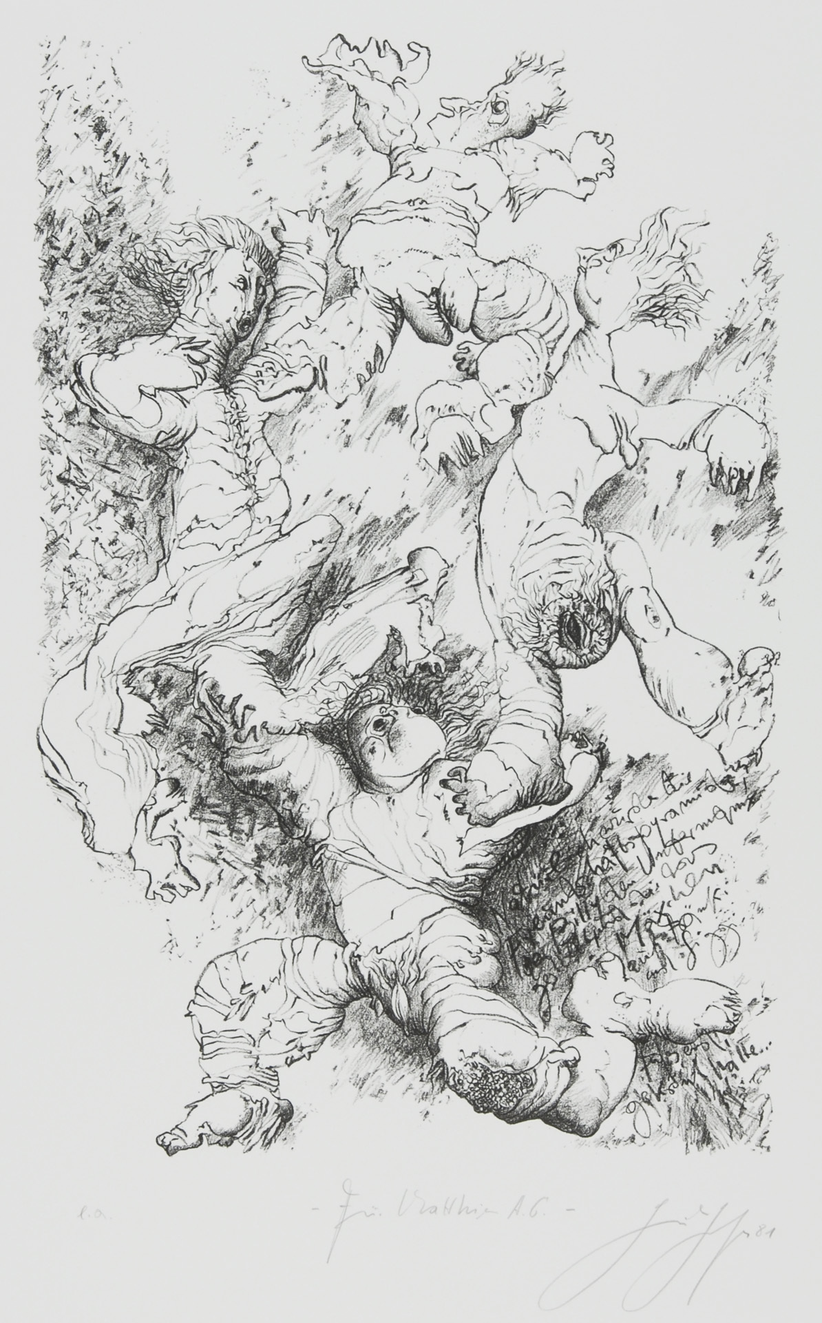 Günter Grass, 2 sheets: Untitled; Untitled