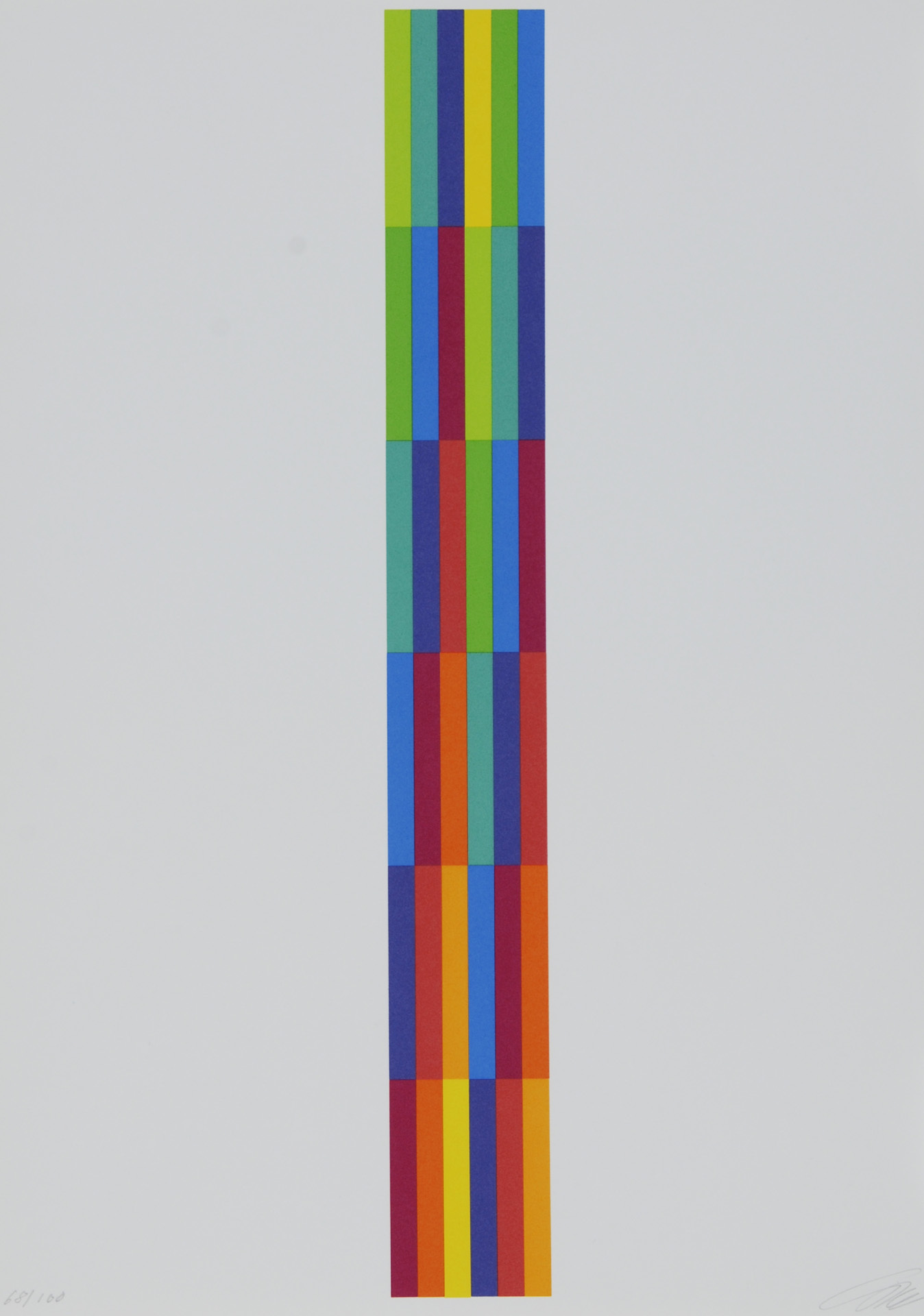 Richard Paul Lohse, Portfolio. Vier vertikale serielle Strukturen