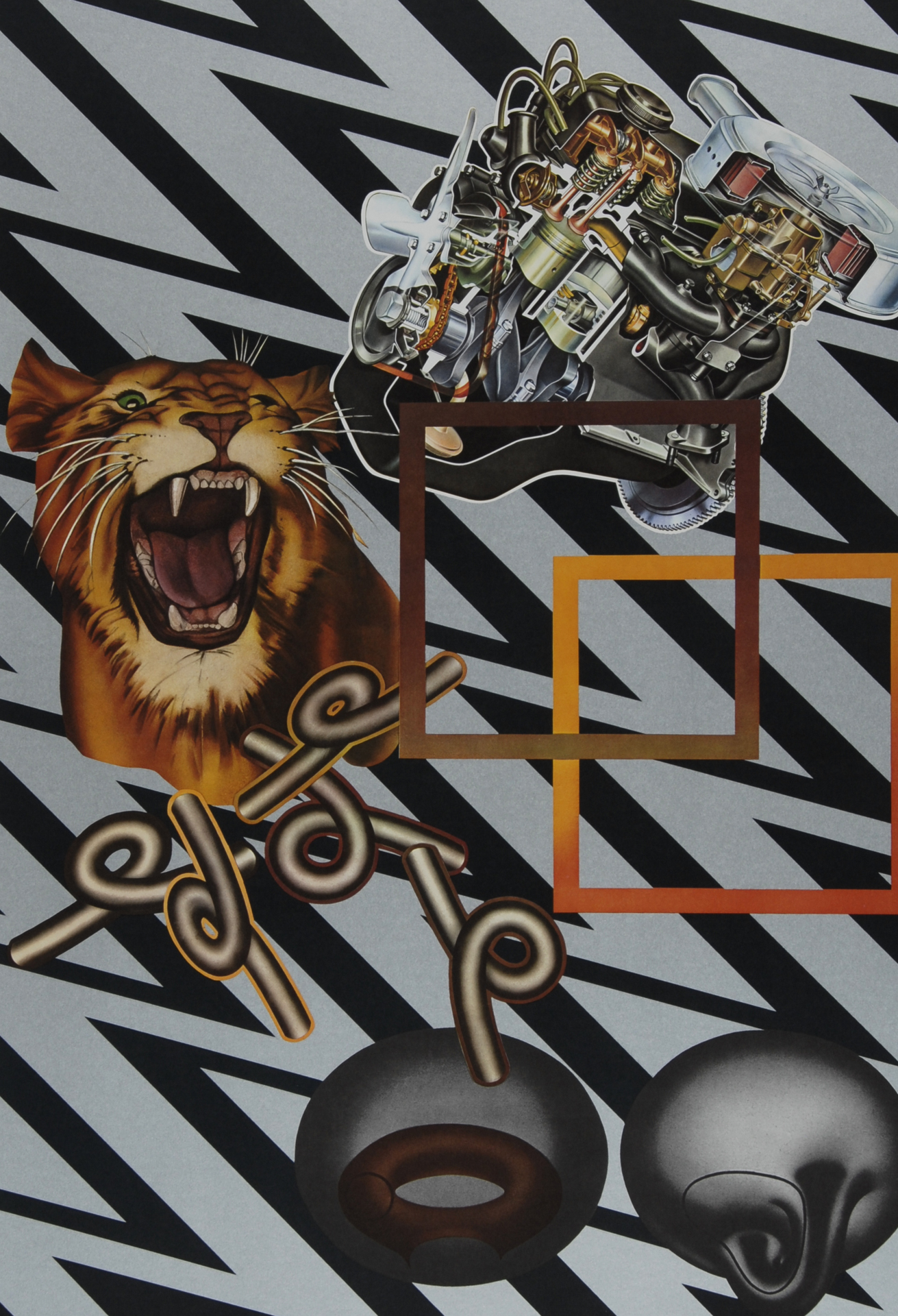 Peter Phillips, 3 sheets: Safari (Silver), 1971; Safari (Bronze), 1971; Untitled