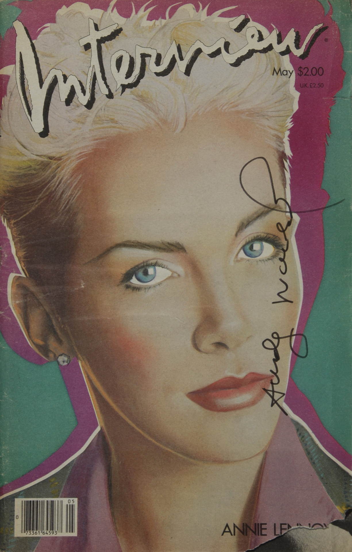 Andy Warhol, Heft. Interview Vol. XIV No. 5 - Cover Annie Lennox