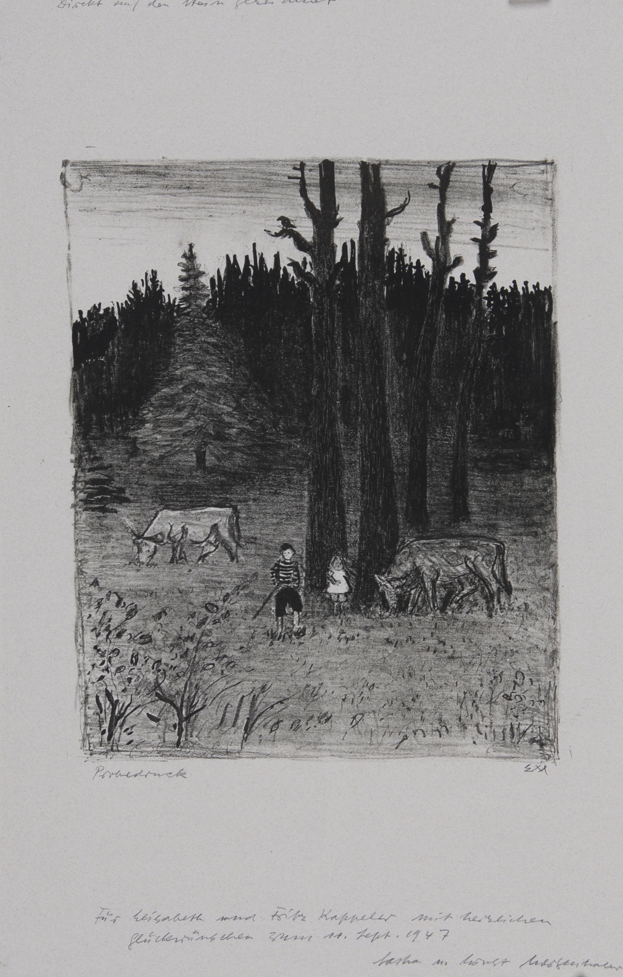Ernst Morgenthaler, 12 sheets: Portrait; Landscape; Sketches etc.