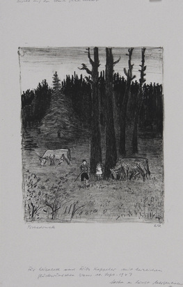 12 Blätter: Porträt; Landschaft; Skizzen usw.