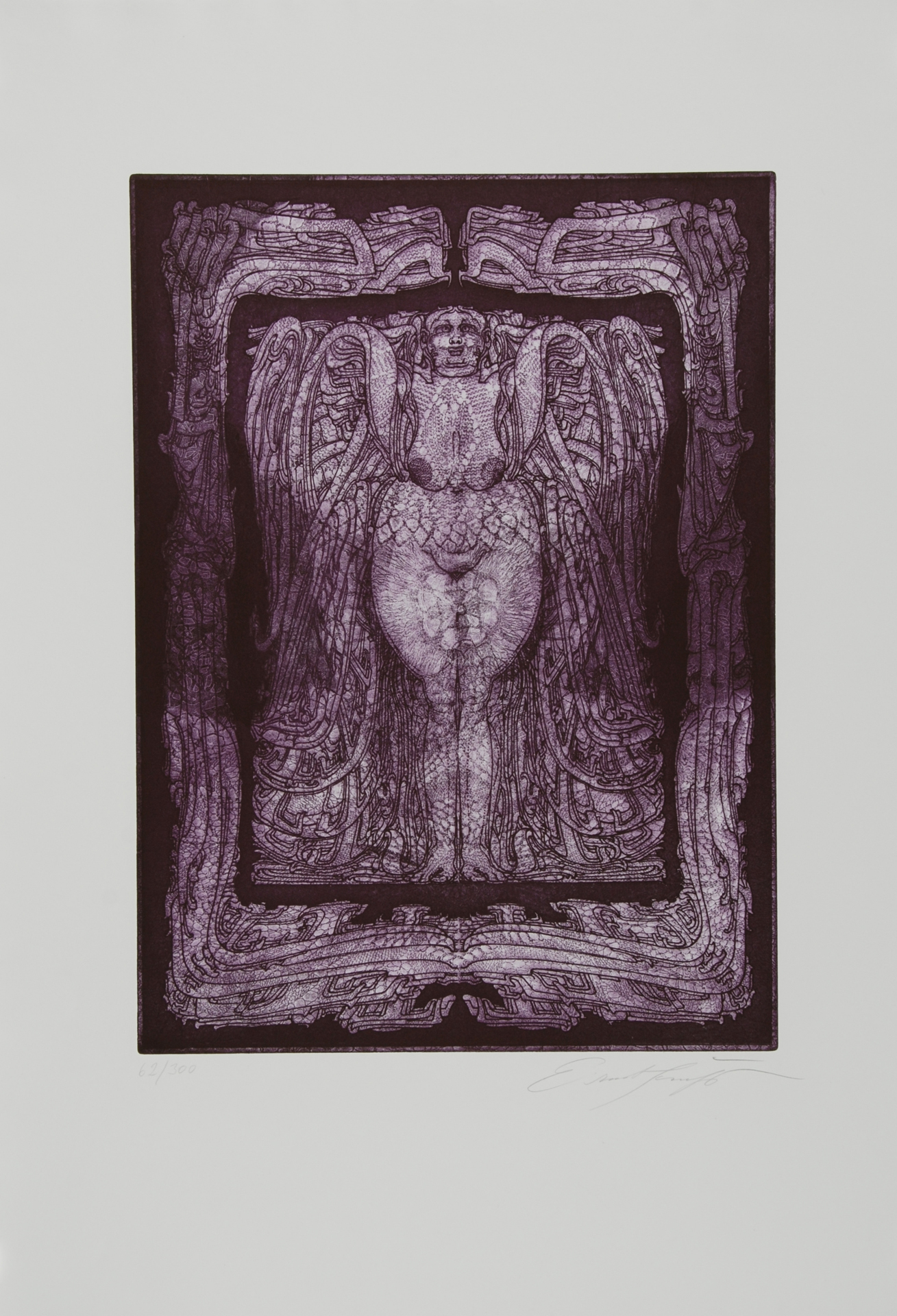 Ernst Fuchs, 5 sheets: Die verlorene Spur, 1972; Die Geburt der Venus, 1977; Esther - cherubinisches Motiv, 1974; Untitled (2)