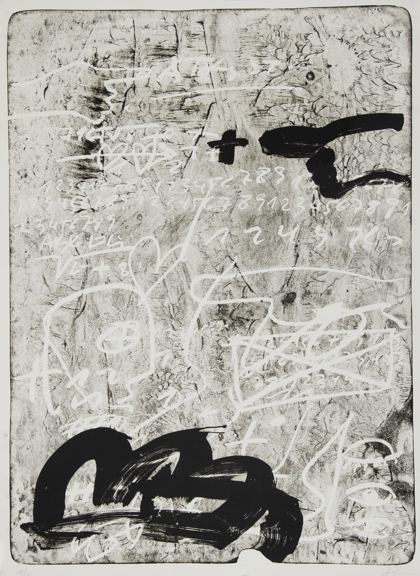 Antoni Tàpies, Improvisations en blanc et noir 4