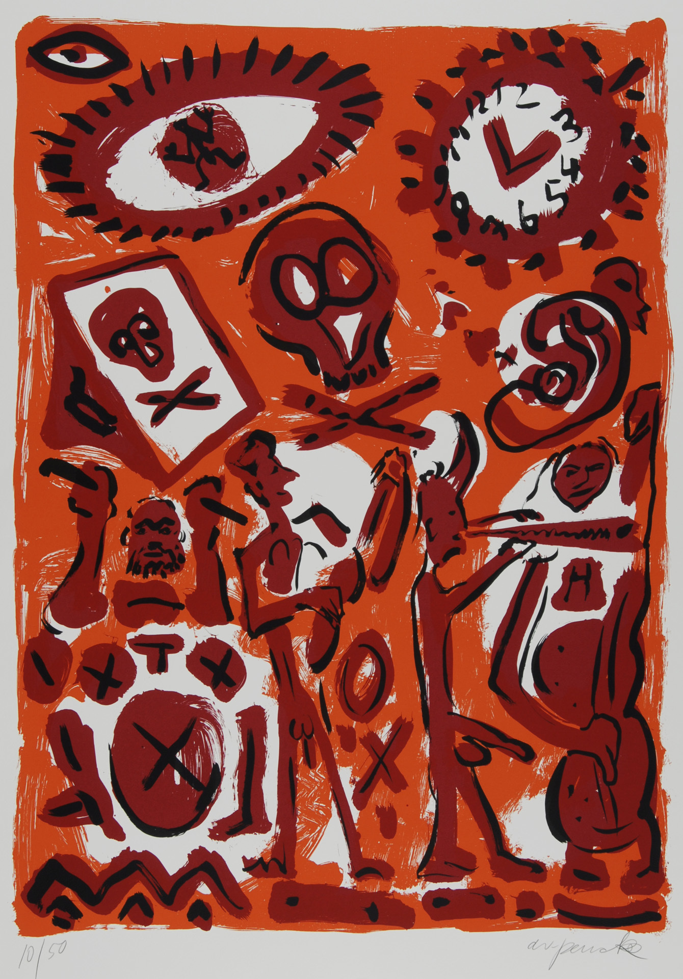 A.R. Penck, Session in Orange