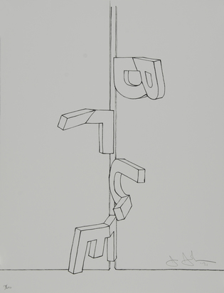 Bent "Blue", 1971, aus "Graphikmappe des Schweizerischen Kunstvereins"